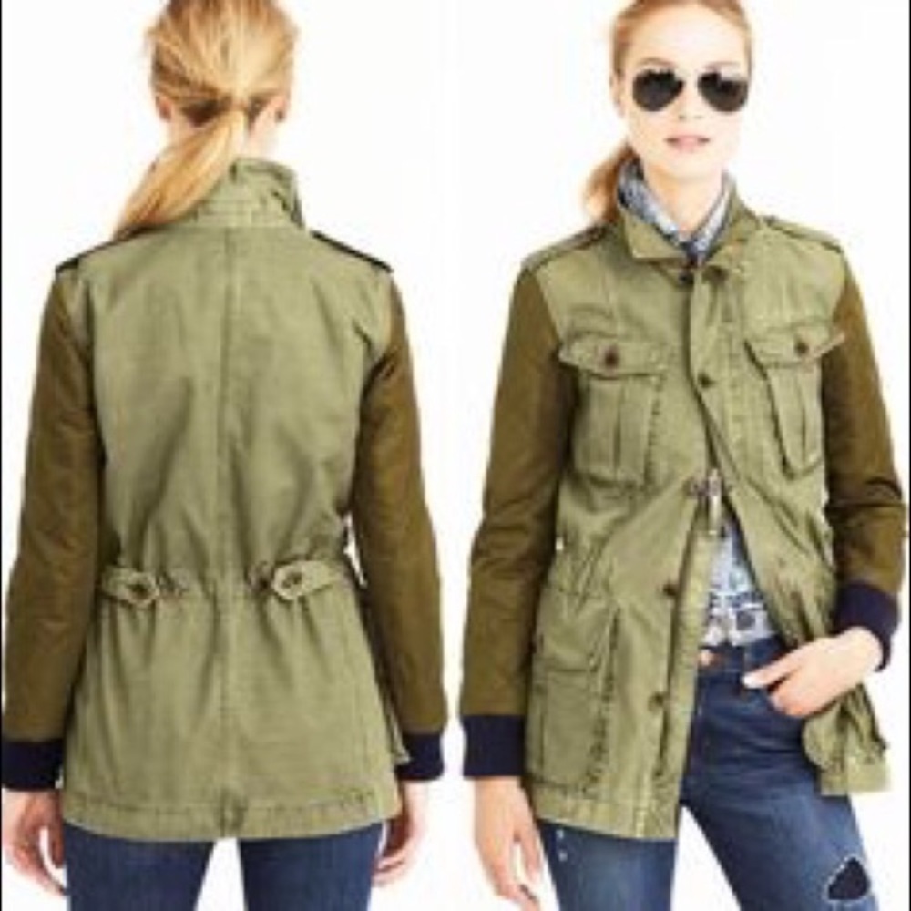 J.crew Quilted Boyfriend Fatigue Utility Jacket XS